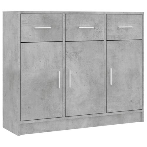 Skænk 91x28x75 cm konstrueret træ betongrå