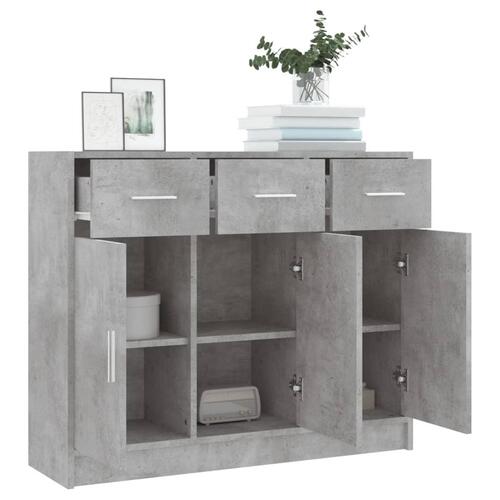 Skænk 91x28x75 cm konstrueret træ betongrå