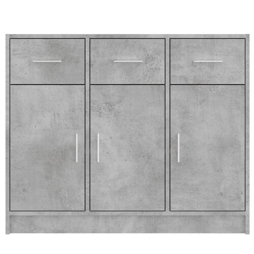 Skænk 91x28x75 cm konstrueret træ betongrå