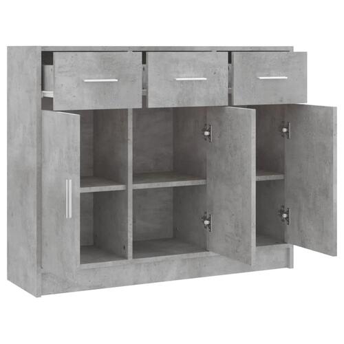 Skænk 91x28x75 cm konstrueret træ betongrå