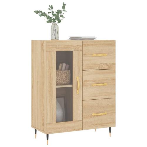 Skænk 69,5x34x90 cm konstrueret træ sonoma-eg