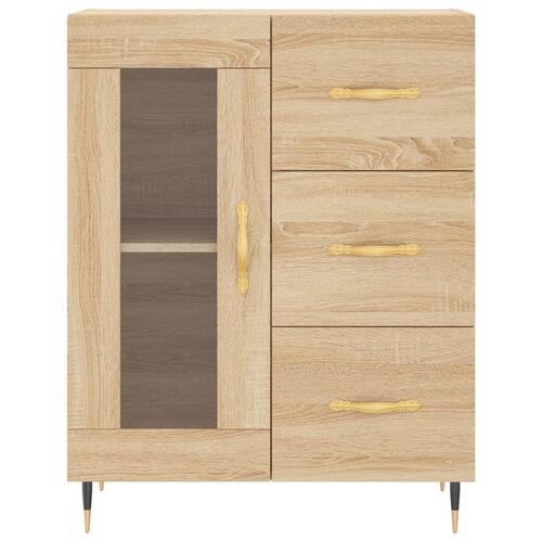 Skænk 69,5x34x90 cm konstrueret træ sonoma-eg