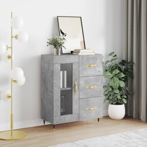 Skænk 69,5x34x90 cm konstrueret træ betongrå