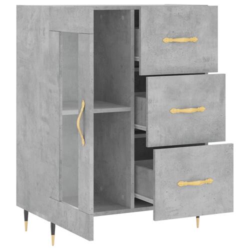 Skænk 69,5x34x90 cm konstrueret træ betongrå