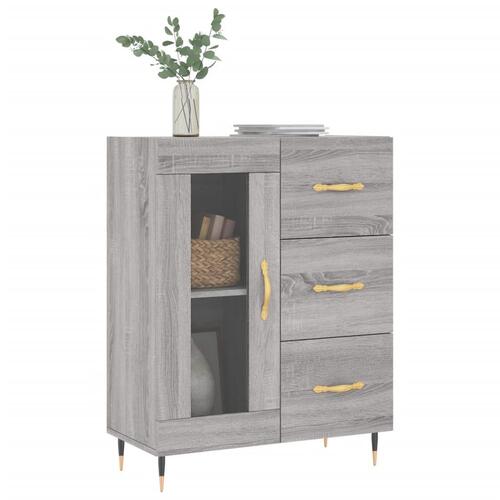 Skænk 69,5x34x90 cm konstrueret træ grå sonoma-eg