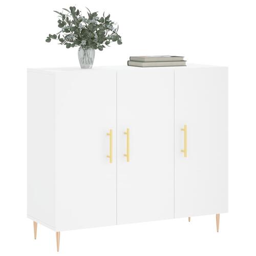 Skab 90x34x80 cm konstrueret træ hvid