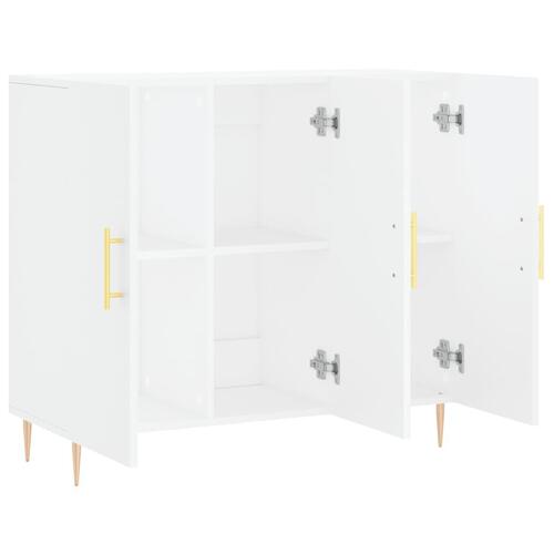 Skab 90x34x80 cm konstrueret træ hvid