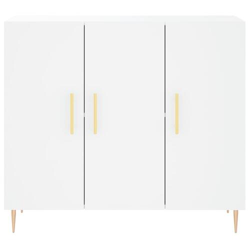 Skab 90x34x80 cm konstrueret træ hvid