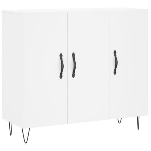 Skab 90x34x80 cm konstrueret træ hvid