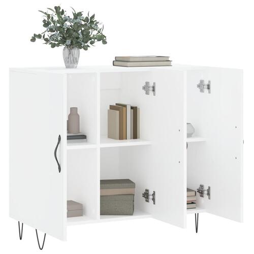 Skab 90x34x80 cm konstrueret træ hvid