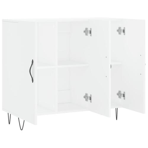 Skab 90x34x80 cm konstrueret træ hvid