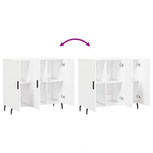 Skab 90x34x80 cm konstrueret træ hvid