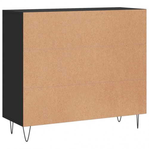 Skab 90x34x80 cm konstrueret træ sort