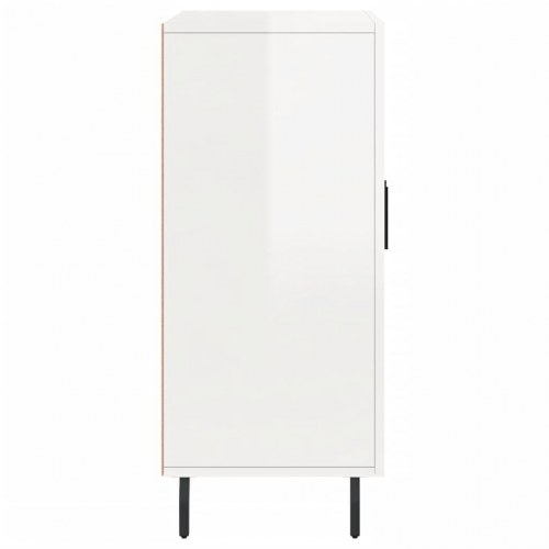 Skab 90x34x80 cm konstrueret træ hvid højglans