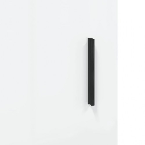 Skab 90x34x80 cm konstrueret træ hvid højglans