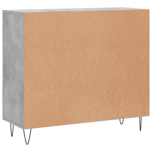 Skab 90x34x80 cm konstrueret træ betongrå