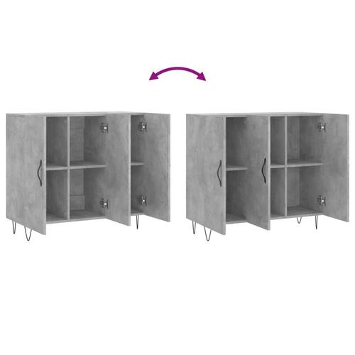 Skab 90x34x80 cm konstrueret træ betongrå