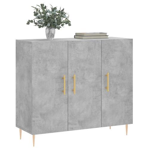 Skab 90x34x80 cm konstrueret træ betongrå