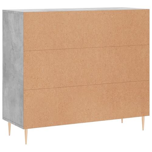 Skab 90x34x80 cm konstrueret træ betongrå