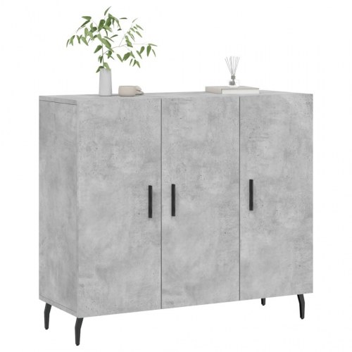 Skænk/skab 90 × 34 × 80 cm i konstrueret træ - betongrå
