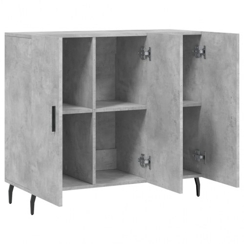 Skænk/skab 90 × 34 × 80 cm i konstrueret træ - betongrå
