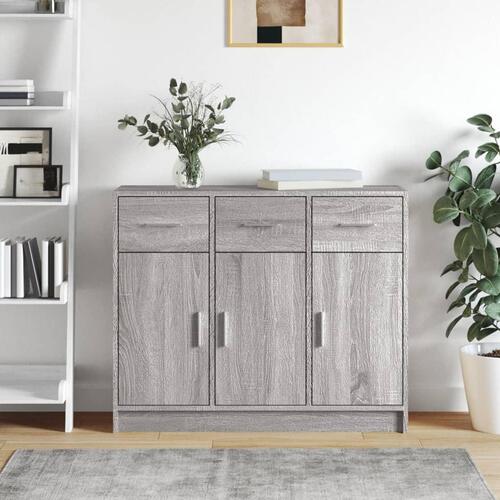 Skab 91x28x75 cm konstrueret træ grå sonoma-eg