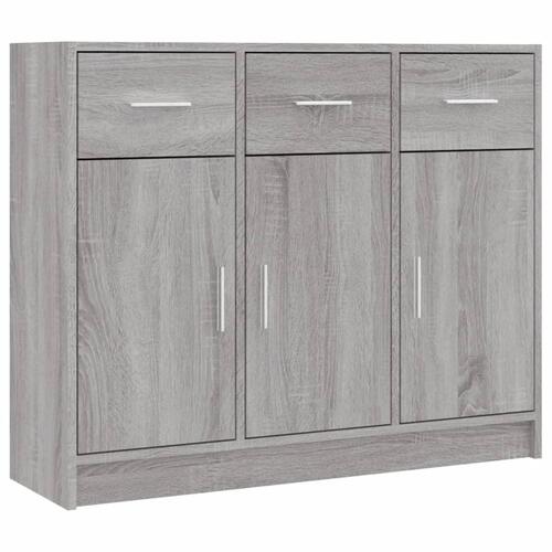 Skab 91x28x75 cm konstrueret træ grå sonoma-eg