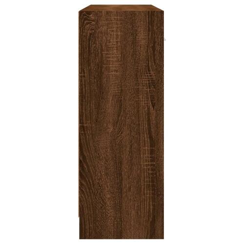 Skab 91x28x75 cm konstrueret træ brun egetræsfarve