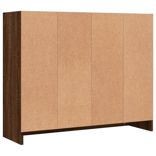 Skab 91x28x75 cm konstrueret træ brun egetræsfarve