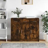 Skab 91x28x75 cm konstrueret træ røget egetræsfarve