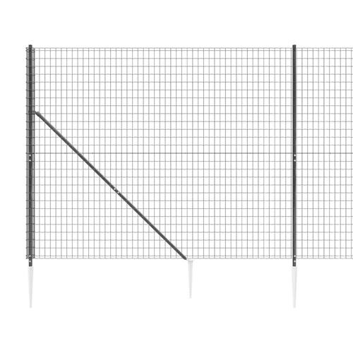 Trådhegn med jordspyd 1,8x10 m antracitgrå