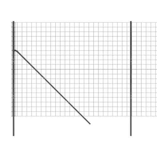 Trådhegn 2x25 m galvaniseret stål antracitgrå