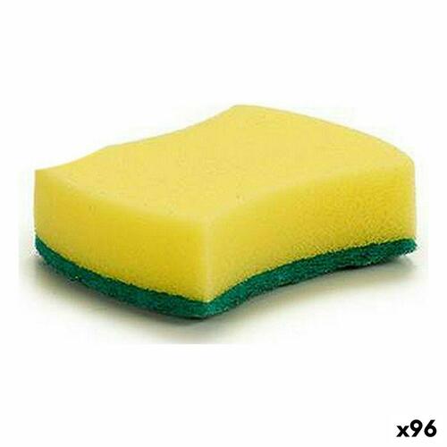 Svamp Gul Grøn Syntetisk fiber 10 x 3 x 7,5 cm (96 enheder)