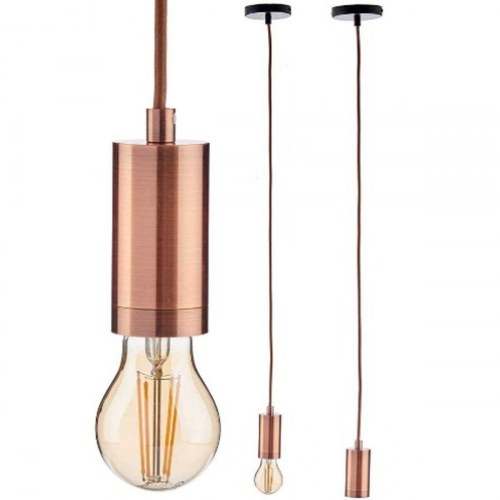 Pendel lampe bronze 60 W - 6 stk.