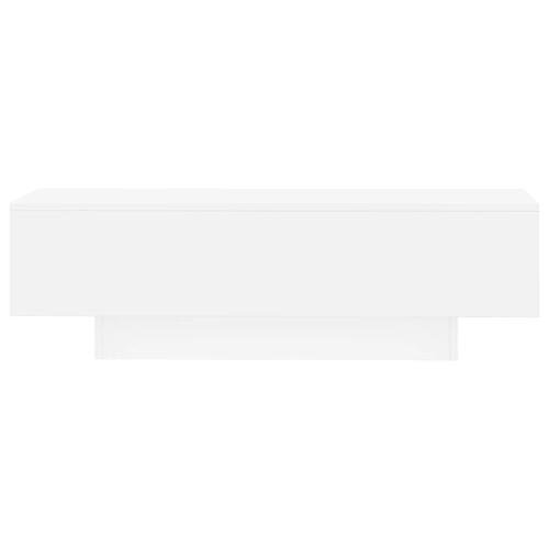Sofabord 100x49,5x31 cm konstrueret træ hvid
