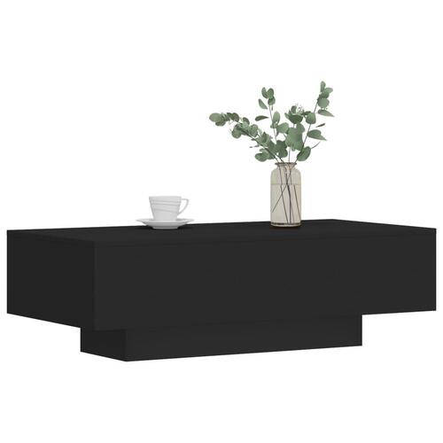 Sofabord 100x49,5x31 cm konstrueret træ sort