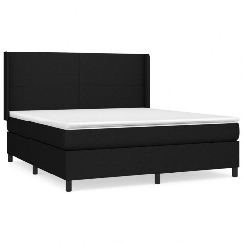 Kontinentalseng med madras 180×200 cm - sort stof
