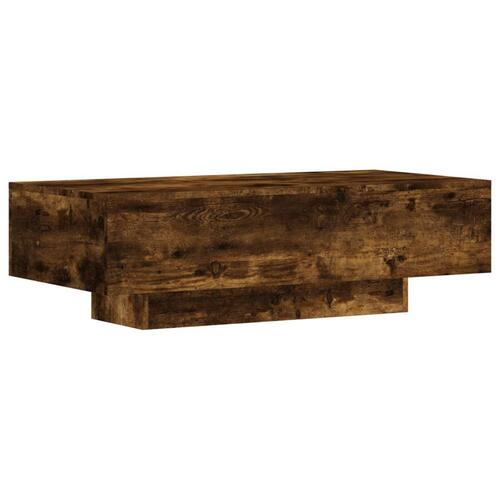 Sofabord 100x49,5x31 cm konstrueret træ røget egetræsfarve