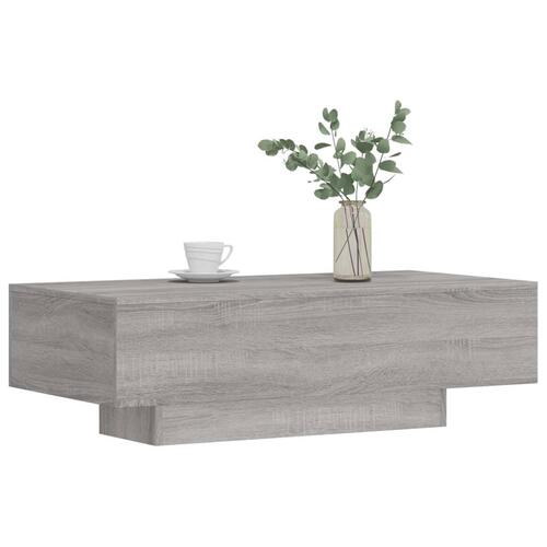Sofabord 100x49,5x31 cm konstrueret træ grå sonoma-eg
