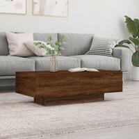 Sofabord 100x49,5x31 cm konstrueret træ brun egetræsfarve