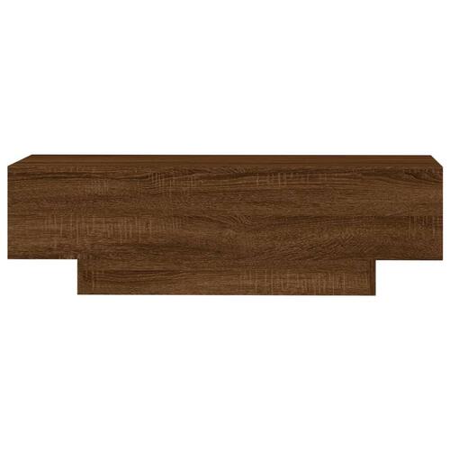 Sofabord 100x49,5x31 cm konstrueret træ brun egetræsfarve