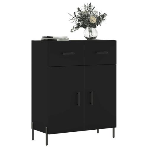 Skænk 69,5x34x90 cm konstrueret træ sort