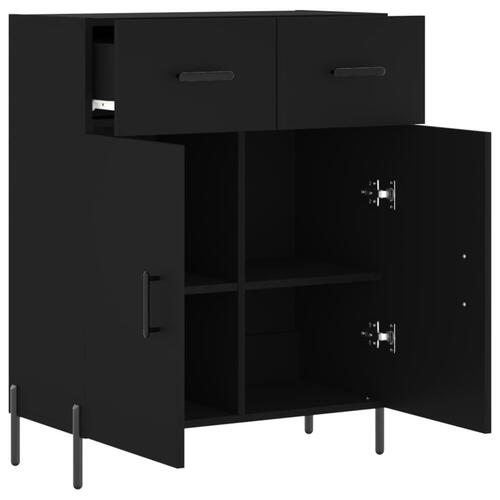 Skænk 69,5x34x90 cm konstrueret træ sort