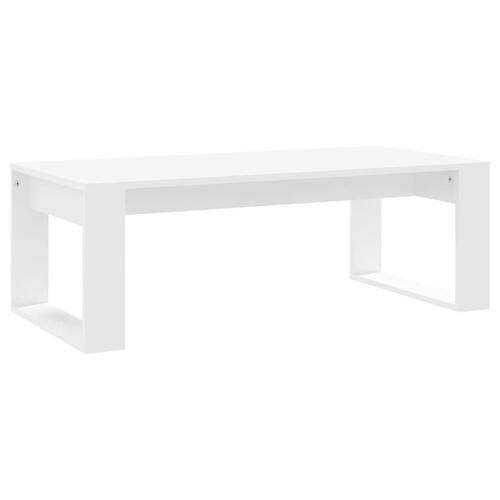 Sofabord 102x50x35 cm konstrueret træ hvid
