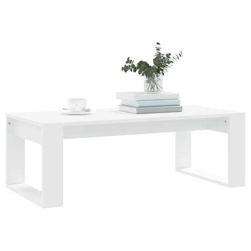 Sofabord 102x50x35 cm konstrueret træ hvid