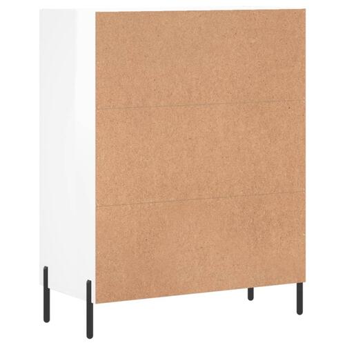 Skænk 69,5x34x90 cm konstrueret træ hvid højglans