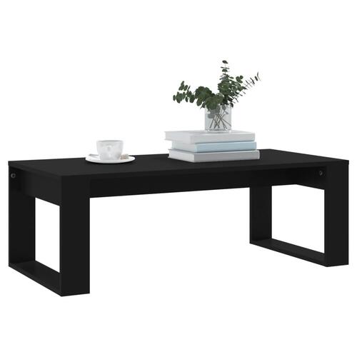 Sofabord 102x50x35 cm konstrueret træ sort