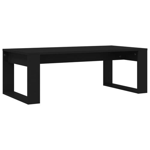 Sofabord 102x50x35 cm konstrueret træ sort
