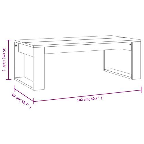 Sofabord 102x50x35 cm konstrueret træ sort