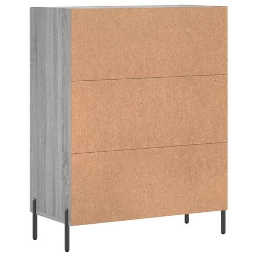 Skænk 69,5x34x90 cm konstrueret træ grå sonoma-eg